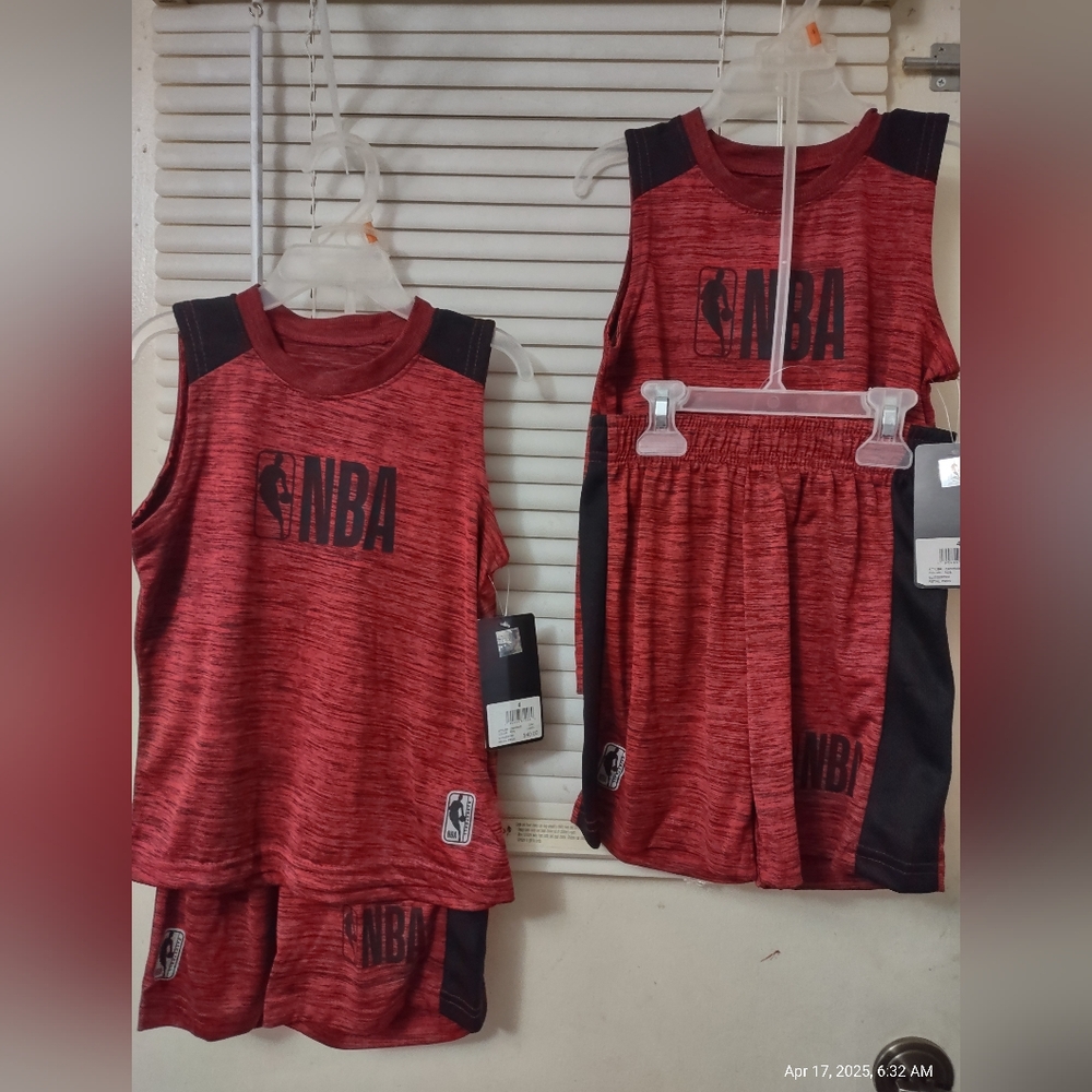 (NEW WITH TAGS) NBA Kids' Tank and Shorts Set Size 4 - 2 Available